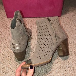 TOMS open toe booties